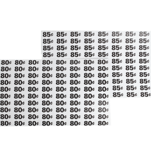 AP Price Labels Sheet 80-85 Cents