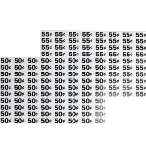 AP Price Labels Sheet 50-55 Cents